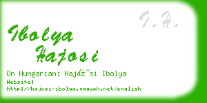 ibolya hajosi business card